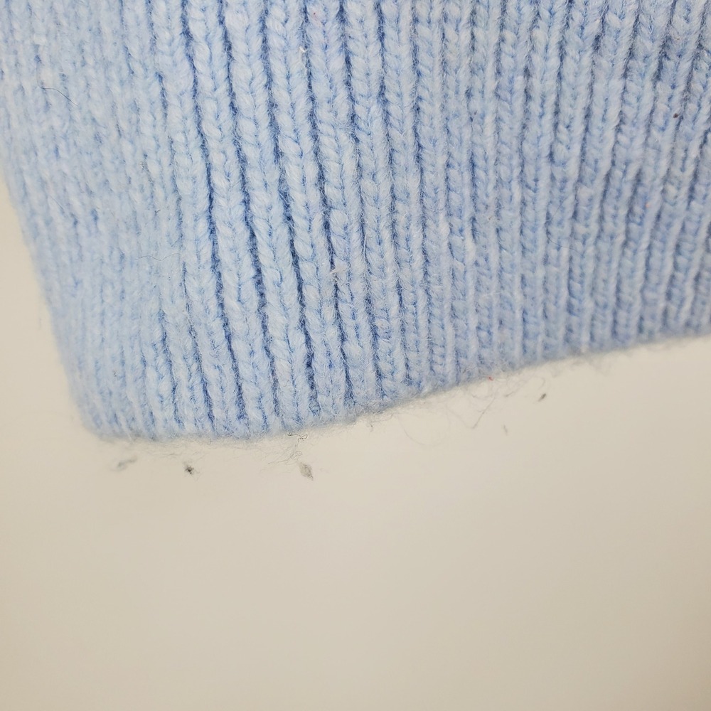 Abercrombie & Fitch Blue Pearl Button Cropped Knit Cardigan S Coquette Preppy - Picture 7 of 11
